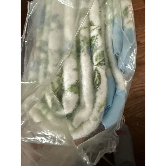 Lady Pepperell Blanket Karen Blue Floral Twin/Full Vintage Satin Trim 72x90 NOS - Picture 7 of 9